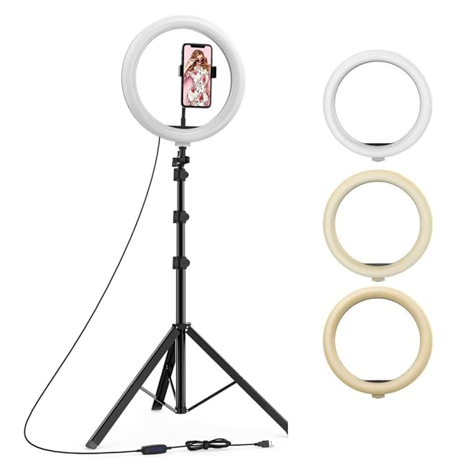 10" LED Ring Light for Camera & Phone | Video Shooting, TikTok, YouTube