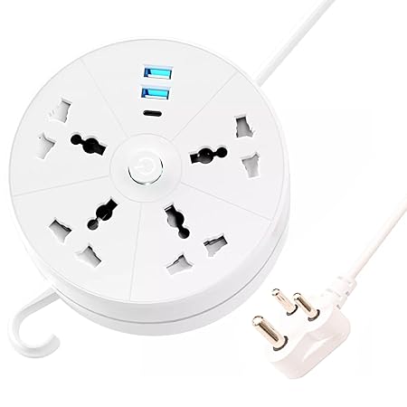 Extension Board with USB-C, USB-A, Universal Sockets & Switches – 5 Meter Cord