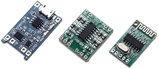 Amplifier Board Combo with Bluetooth Audio Receiver &amp; Micro USB Battery Charger Module