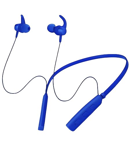 Wireless Bluetooth Neckband Earphones with Voice Assistant (Blue)