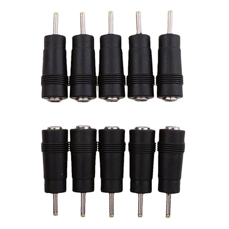 10 Pieces DC Power Adapter 5.5x2.1mm Female to 2.5x0.7mm Male Connector Converter
