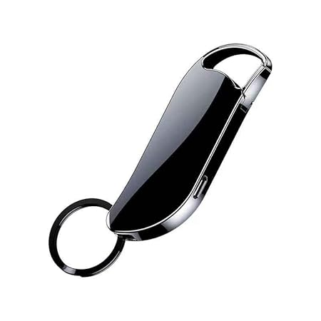Keychain Voice Recorder with 32GB Inbuilt Memory | HD 4K Voice Activated Recording Device with Triple Noise Reduction | Portable Hidden Audio Recorder