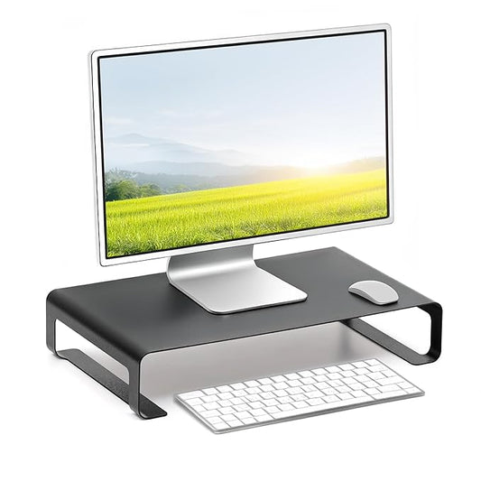 Metal Monitor Stand &amp; Riser | Multipurpose Desk Organizer for Home &Office