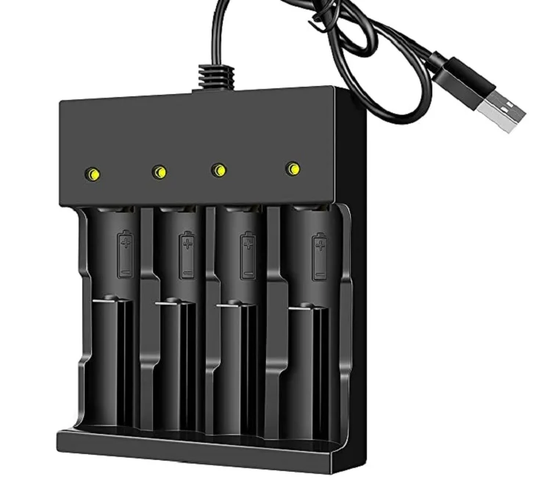 Battery Charger, 3.7 Volt Rechargeable Battery Charger, 4 Bay Lithium Ion Battery Charger