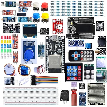 DIY Wireless IoT Ultimate Starter Kit – ESP32 Controller with C-Type Interface & Expansion Board