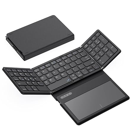 Foldable Bluetooth Keyboard – Full Size with Large Touchpad
