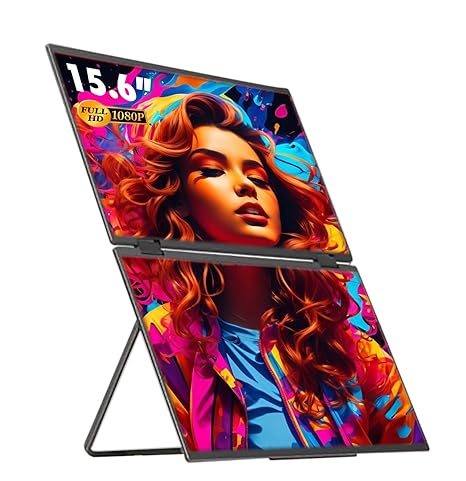 15.6" Tri-Screen Portable Foldable Dual Monitor – Triple Monitor Extender