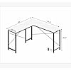 L-Shaped Computer Desk – 50-Inch Corner Workstation for Home & Office (White)