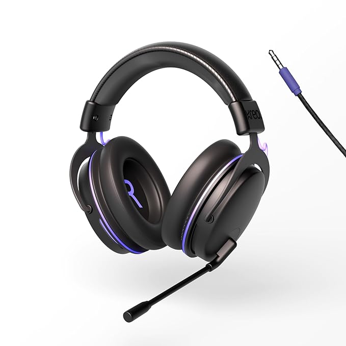 Wired Over-Ear Gaming Headset – 50mm Drivers & Flip-to-Mute Mic