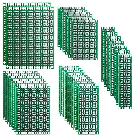 32 Pcs Double Sided PCB Board Prototype Kit | 5 Sizes | Compatible with Arduino DIY Projects