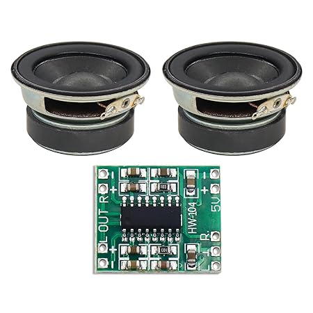 Combo of Mini 3W Speaker 4 Ohm with PAM8403 Mini 2-Channel 3W Stereo Class D Audio Power Amplifier Module Board