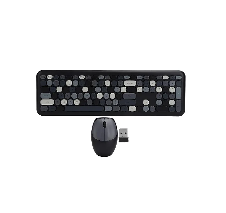 Wireless Keyboard and Mouse Combo – 2.4GHz, Full-Sized, Black